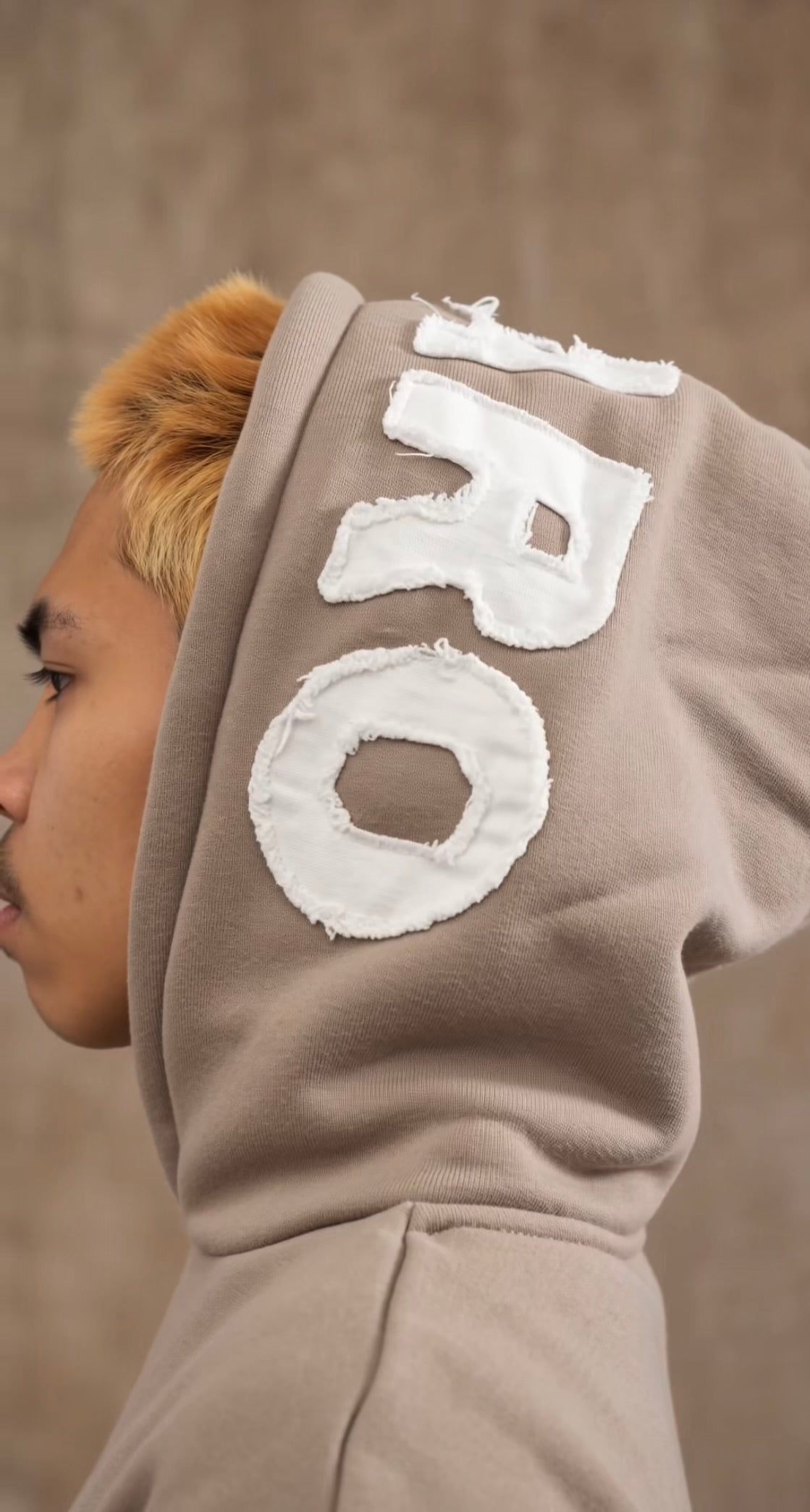 Appliqué  Brown Hoodie