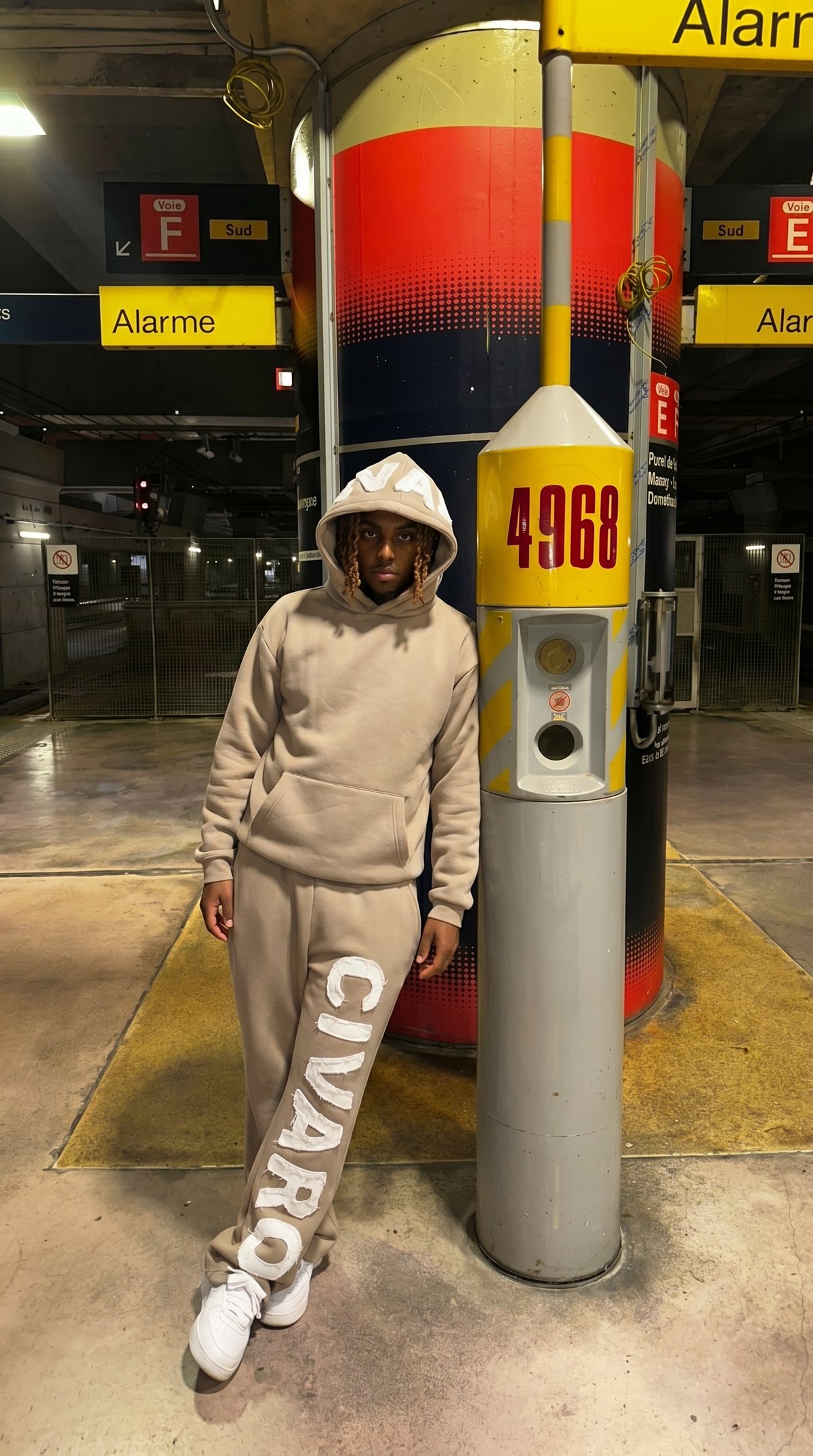Appliqué  Brown Hoodie