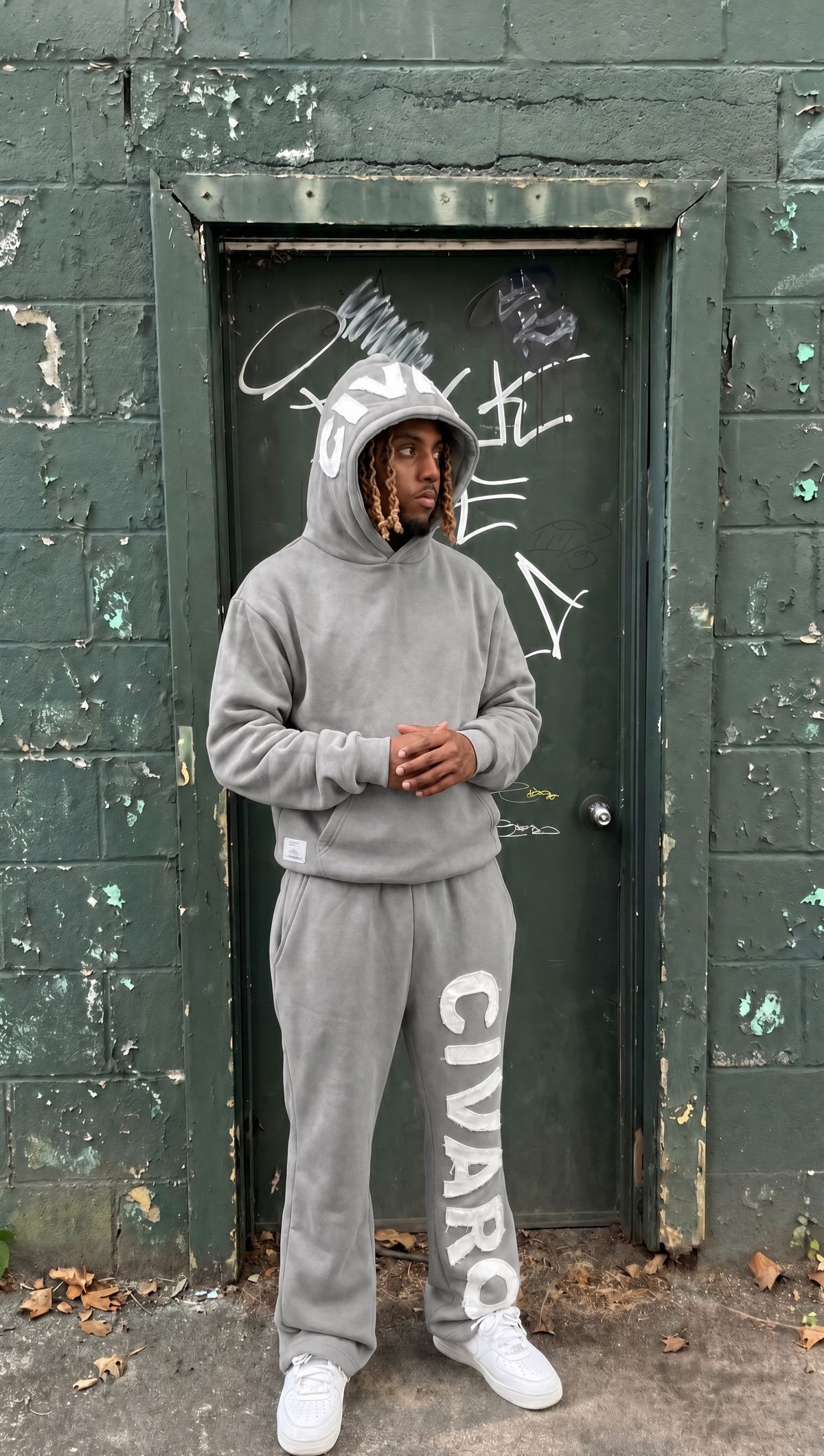 Appliqué Grey Sweatpants