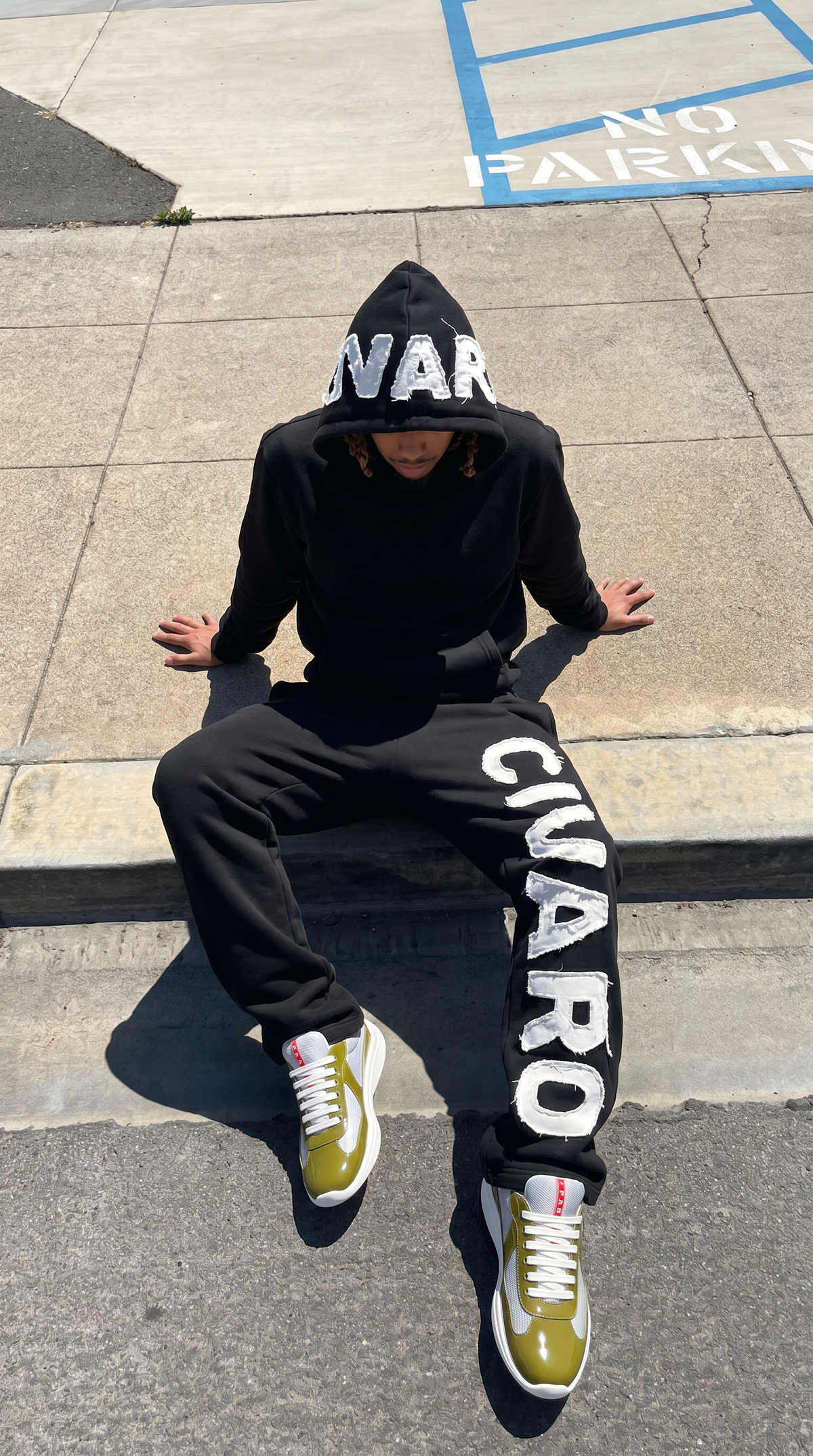 Appliqué  Black Hoodie