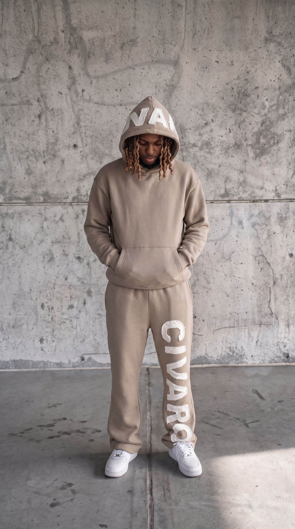 Appliqué  Brown Sweatpants