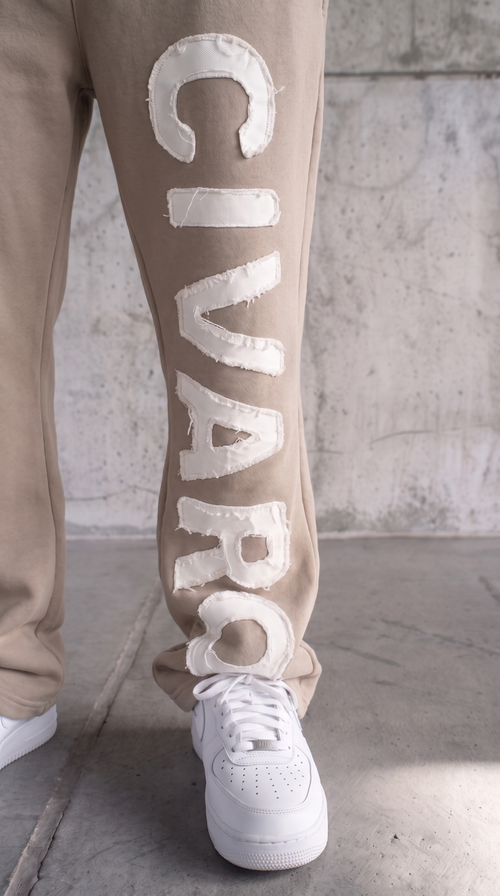 Appliqué  Brown Sweatpants