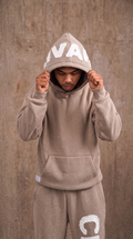 Appliqué  Brown Hoodie