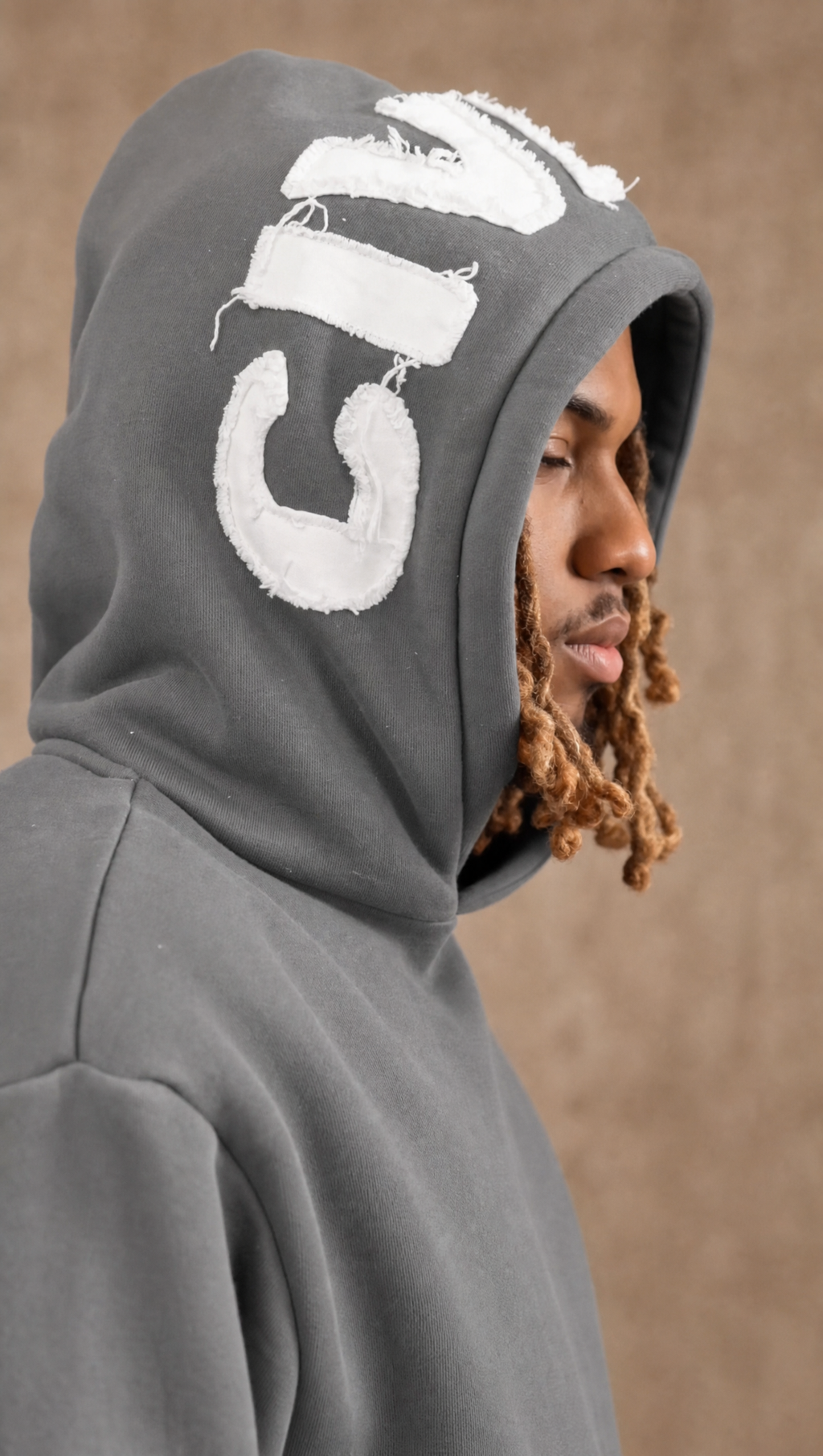 Appliqué  Grey Hoodie