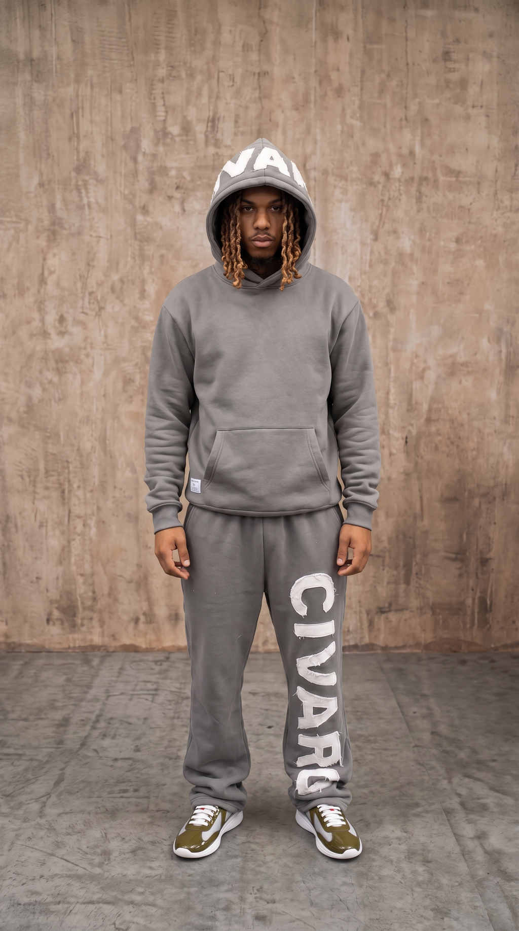 Appliqué Grey Sweatpants