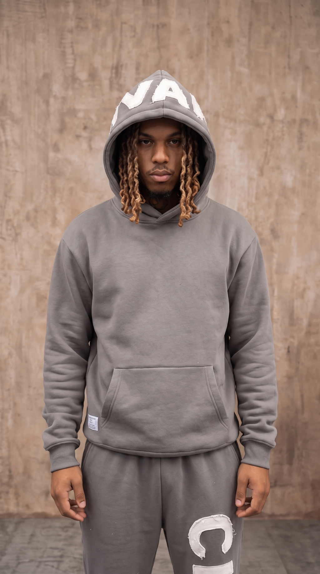 Appliqué  Grey Hoodie